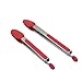 Premium Silicone Kitchen grill Tongs ,BBQ food clip 2 Pack (9-Inch & 12-Inch) (Cherry Red) (red) - DarNio