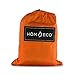 HŌMECO Double and Single Camping Hammock, Lightweight Nylon Parachute Travel Hammocks (Orange, Single)