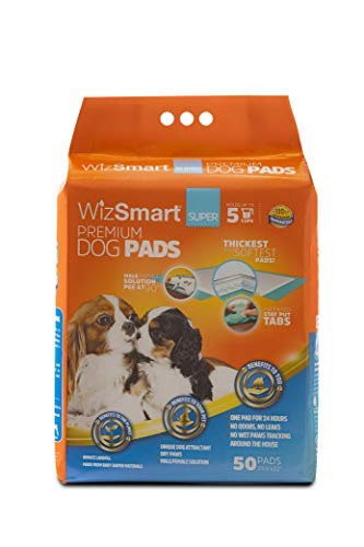 WizSmart All Day Dry Premium Dog and Puppy Training Pads, Made with Recycled Unused Baby Diapers and Eco Friendly Materials, 5 Cup Super 50 Count - Thumbnail 5