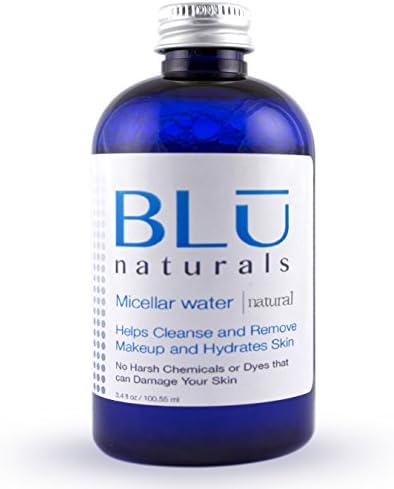 Blu Naturals Micellar Cleansing Water All-In-1 Cleanser and Makeup Remover - Natural 3.4 oz. 100 mL