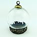 10pcs 20x15mm Cute Mini Clear Glass Globe with Dome Cover, Vial Pendant Jewelry Findings Supply (Antique Bronze)