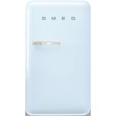 Smeg FAB10 50's Retro Style Aesthetic Refrigerator with 4.48 Cu Total Capacity, 2 Glass Shelves, LED Internal Light, 22-Inches, Pastel Blue Right Hand Hinge