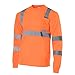 JORESTECH Safety Long Sleeve Shirt with High Visibility Reflective Strips and Front Pocket, ANSI Compliant