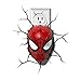 Dream Master 110V Marvel Spiderman Mask 3D Deco Night Light-1 Pack