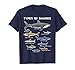 9 Types Of Sharks T-Shirt Educational Colorful Ocean Tee T-Shirt