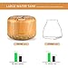 Prome 500ml Essential Oil Diffuser Wood Grain Ultrasonic Aromatherapy Oil Diffuser with Adjustable Mist Mode Waterless Auto Shut-Off Humidifier and 4 Timer Settings for Bedroom Office,14 Color Lights