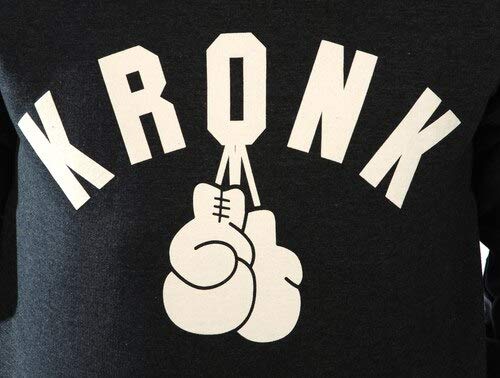 KRONK-Guantes-de-Boxeo-de-un-Color-Sudadera-sin-Capucha-Regular-para-Hombre