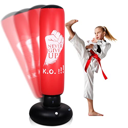 Inflatable Kids Punching Bag, 160cm Freestanding Boxing Bag