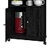 Ameriwood Home Landry Microwave Cart, Black Oak