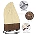 Littlegrass Hanging Chair Cover Patio Egg Swing Chair Covers Waterproof Heavy Duty Oxford Outdoor Furniture Protector 75”HX45”D, Beige
