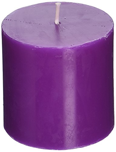Zest Candle Pillar Candle, 3 by 3-Inch, Purple
