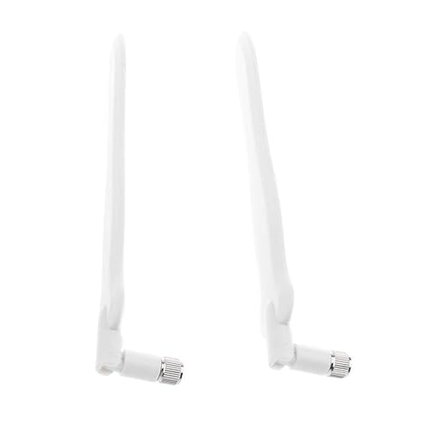 Busirde 4G LTE Externe 8dBi Antenne SMA Stecker Ersatz für Huawei Router B593 B970 B260 AB683 Weiß 20 * 2,5 cm