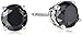 Amazon Collection Black Diamond Stud Earrings 14k Gold