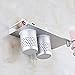 Lmeison Wall Mounted Hair Dryer, Bathroom Hair Care & Styling Tool Organizer Storage Basket, Aluminum Hanging Rack Organizer with 2 Cups for Flat Iron, Curling Wand, Hair Straighteners, Brushes