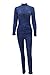 Pink Queen Women Sexy Bodycon 2 Piece Gym Set Running Tracksuits Navy Blue, XL