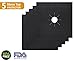 5 PACK PREMIUM Black Gas Stove Burner Covers - Stove Top Liner - Gas Range Protector - Stove Burner Covers - Double Thickness 0.2mm - Reusable & Dishwasher Safe. SET OF 5 - SATISFACTION GUARANTEED!