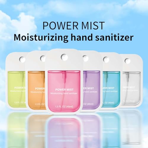 6PCS Sanitiser Spray,Antibacterial Hand Sanitiser,70 Percent Alcohol,Effective Against 99.9% of Viruses and Bacteria,Anti Bacterial Premium Hand Sanitiser Travel Size,Power Mist Hand Sanitizer Set (A)