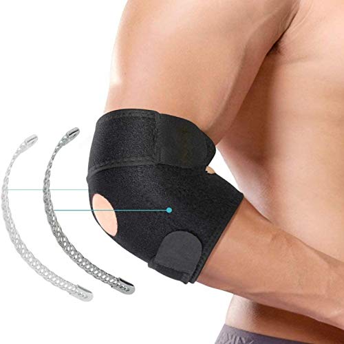 ZJchao Adjustable Elbow Brace Support, Neoprene Elbow Bandage Breathable Elbow Strap Fitness Elbow Splint, for Golfers Elbow Tennis Elbow Arthritis Sports Injury and Provides Support