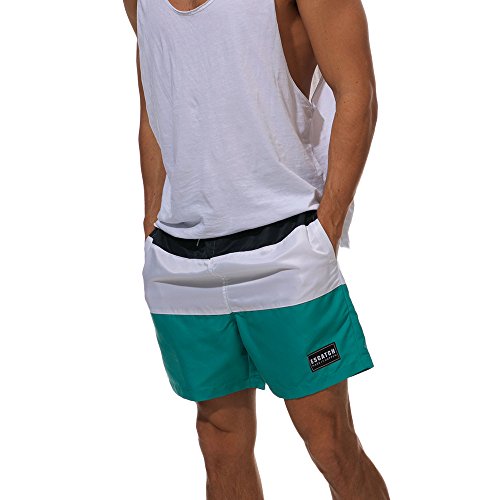 Men Summer Beach Shorts, JOYFEEL Bermudas Stripe Quick Dry Sports Shorts Elastic Drawstring Workout Gym Shorts Pants Green