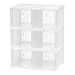 IRIS USA, Inc. 589023 Pull Down Front Access Shoe Box, 4 Pack, High, Clear, 6 Piece