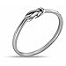 Silver Infinity Ring Silver Tone Love Knot Ring, Tie Knot Ring, Stacking Ring, Double Infinity Hug Ring