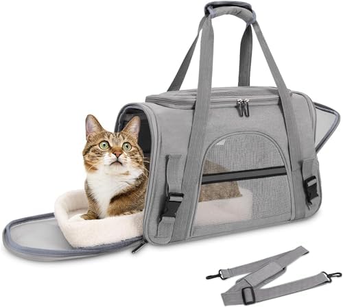 Arabest Cat Carrier,Pet Carrier Cat Bag,Portable Foldable Cat Dog
