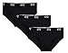 CYZ Men's 3-PK Cotton Stretch Hip Briefs-Black-L