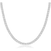 Michooyel Tennis Necklace for Women Tennis Chain Women Iced Out Necklace Prong-Setting 5A Cubic Zirconia Stones Fashion Jewelry 3mm 4mm 5mm 6mm, 16,18,20,22,24 Inches