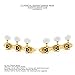 DJ405GK-A2W TENOR Classical Guitar Tuners, Tuning Key Pegs/Machine Heads for Classical or Flamenco Guitar with Gold and Black Finish and Pearl Colored Buttons.