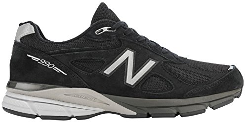 New Balance Men's M990V4 Running Shoe, Size: 14 Width: 6E Color: Black/Silver