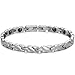 Jewelrywe Charm Bling Womens Ladies Stainless Steel Magnetic Bracelet 20cm Christmas Gift (with Gift Bag)