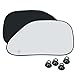 VaygWay 2 Piece Side Car Window Reflective Reversible SunShade Black Automotive PopUp Sun Shade UV Ray Protector Privacy Screen Photography Reflectors