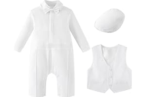 MOMMY'S NEW MAN Newborn Baptism Outfits Gentleman Bowtie Romper White Wedding Outfit Cake Smash Christening Jumpsuit