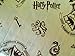 Harry Potter Fabric Hogwarts Crest Wizarding World Tossed Assets in Cream by Camelot Fabrics (1 Yard)