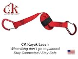 Campingandkayaking CK 8 FT Kayak Leash, Because Things Don't Always go as Planned. Stay Safe - Stay Connected. (Red)