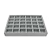 Bocar Grey Velvet 30 Compartment Jewelry Display Showcase Organizer Holder for Necklace Bracelet Ring Earring (GP-30G)