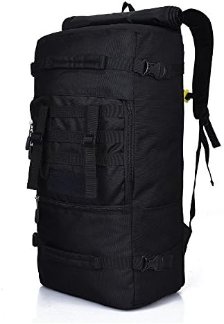 Elveest Multifunctional Unisex 50L Waterproof Hiking Daypack Camping Backpack Travel Trekking Mountaineer Rucksacks School Bag -Black