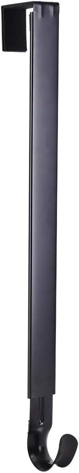 Wreath Hangers - Sattiyrch Wreath Hanger,Adjustable Metal Over Door Hook from 15-25 Inch,Holds up to 20 lbs (Black,1)