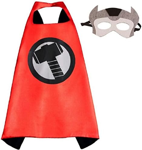 Superhero Cape and Mask Costume Set Boys Girls Birthday Halloween Play Dress Up