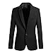 VOBAGA Men's Slim Fit Casual One Button Suit Blazers Black XXXXL