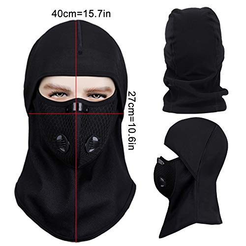 Balaclava-Dustproof & Windproof Masks - for Winter Motorcycle, Ski, Snowboard (Black+Gray)