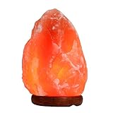 TGS Gems YD001B Himalayan Salt Lamp with Wood Base, Cord and Bulb, 5.5 lb / 7.5-Inch