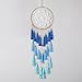 Artilady Macrame Dream Catchers for Bedroom - Tassel Wall Hanging Handmade Dreamcatchers Home Decor with Tassel Feather Ornament Craft Blessing Gift (Blue)