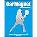 Lacrosse Goalie Female Car Magnet Chrome