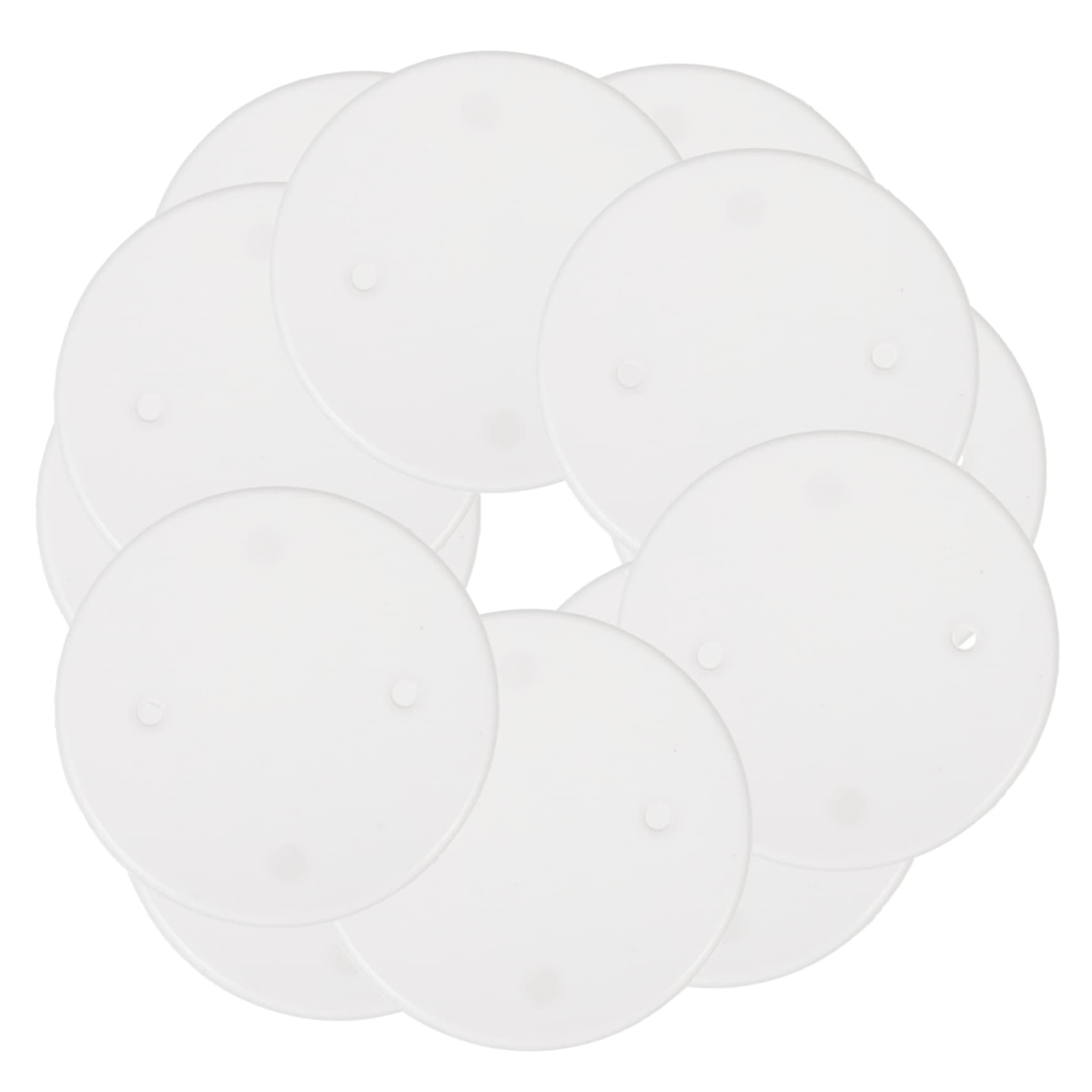 WOONEKY 30Pcs Round Ceiling Covers for Light Fixtures Cable Protection Board Ceiling Light Cover Plate Electrical Socket Surround for Home and Outdoor Use