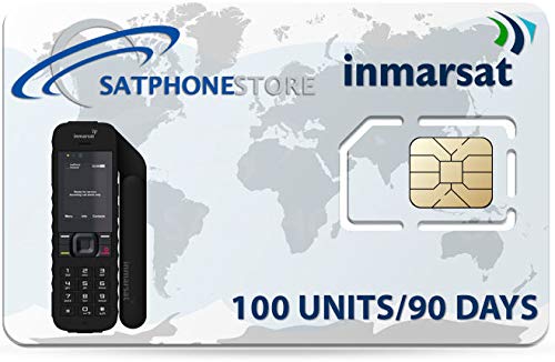 Inmarsat Isatphone 2.1 Satellite Phone and Prepaid SIM Card Ready for Easy Online Activation (100 Units (67 Minutes))