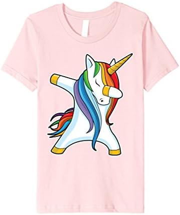 Kids Dabbing Unicorn T shirt Rainbow Unicorns Funny Dab Dance Tee 10 Pink