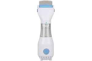 YUYTE Electric Lice Removal Device, Stainless Steel Electric Head Lice Comb, Treatment Vacuum Combs Brush for Hair Blue White