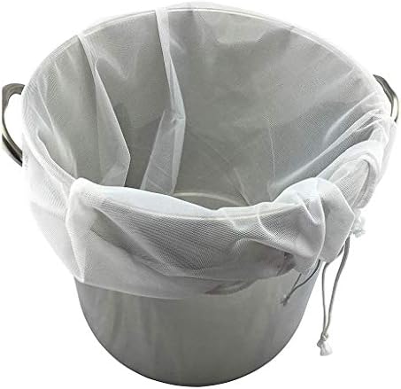 MODAO Extra Large Reusable Drawstring Straining Brew in a Bag - Wine Hot White（26inch X 22inch）