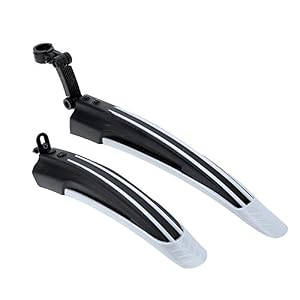 Lixada MTB Mountain Road Bike Bicycle Tyres Front & Rear Fender Mudguard Set Cycling, grey
